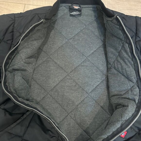 DICKIES MENS LARGE QUILTED BLACK JACKET COAT NWOT - Picture 7 of 9